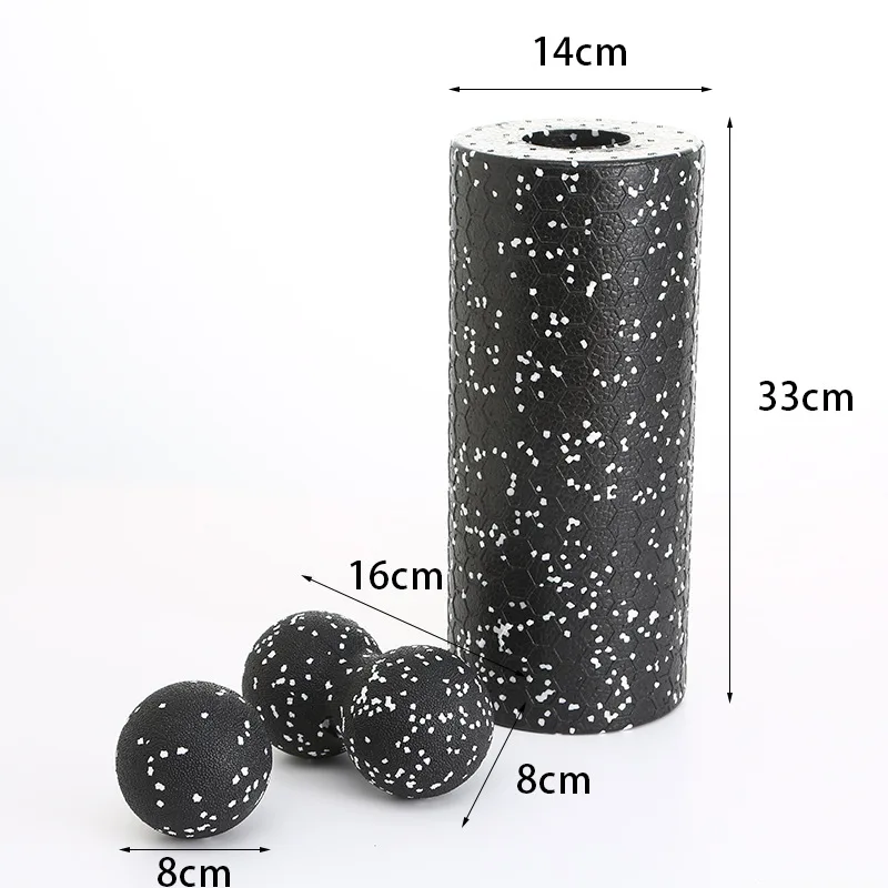 Yoga Säule Yoga Roller Fitness Massage Ball Set Pilates Muskel Stretching Übung EPP High Density Foam Roller Bälle