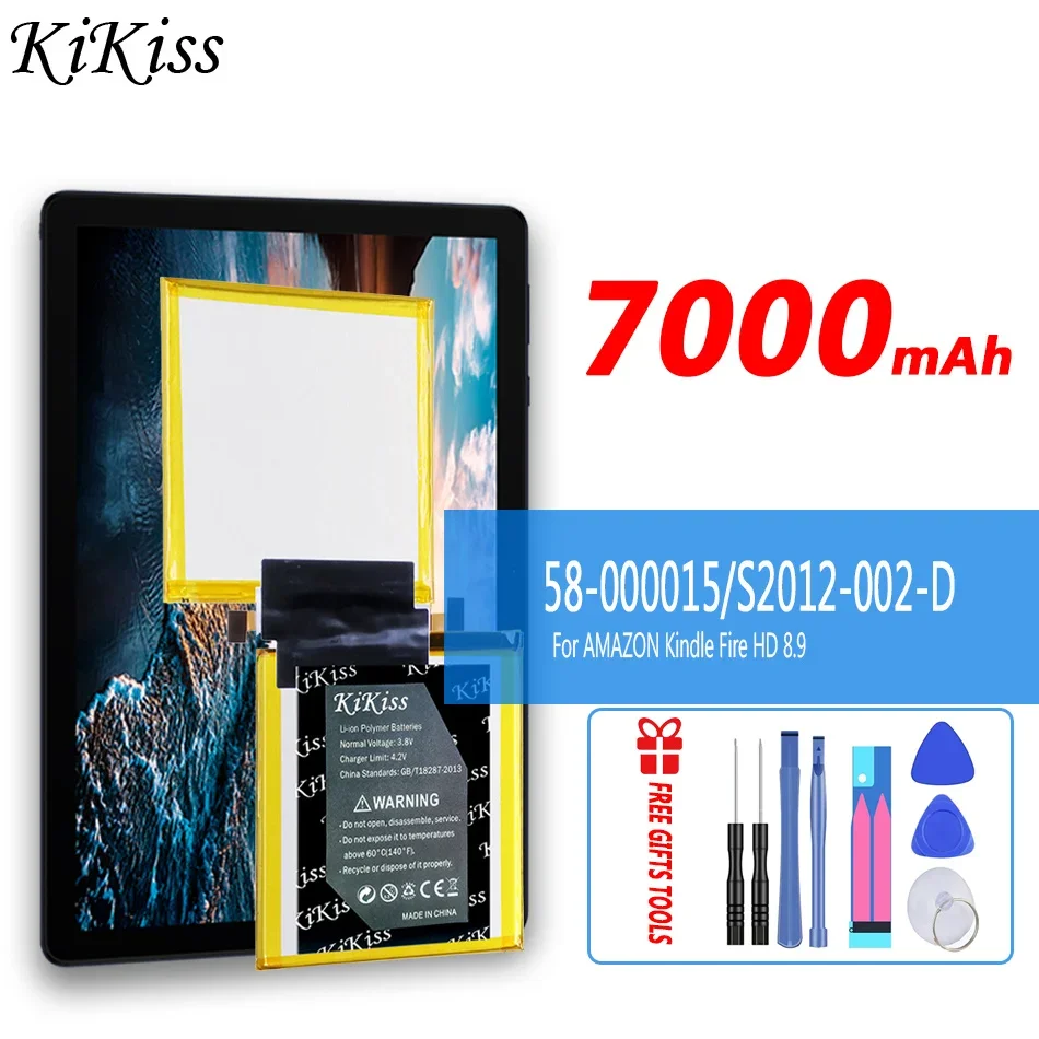 

KiKiss Powerful Battery 7000mAh for AMAZON 3HT7G Kindle Fire HD 8.9 KINDLEFIREHD89 KINDLEFIREHD894G 58-000015 S2012-002-D