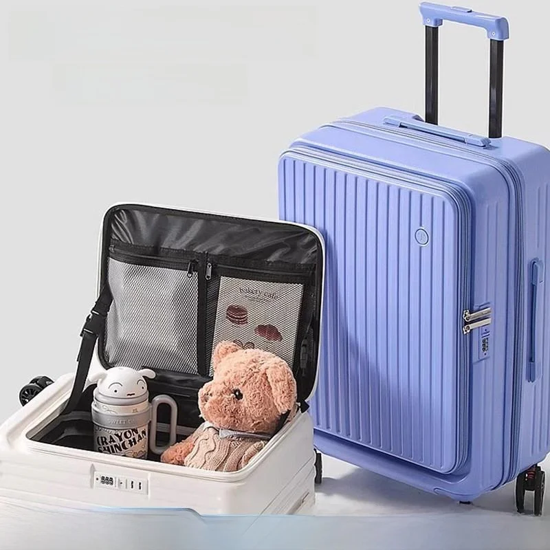 

New 20 Inch Expandable PC Lage Side Opening Silent Travel Suitcase for Men And Women Large Capaci Carry on Bag