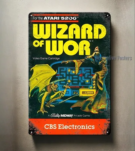 Wizard Of Wor  Video Game Metal Poster -Collectable Tin Sign (in)