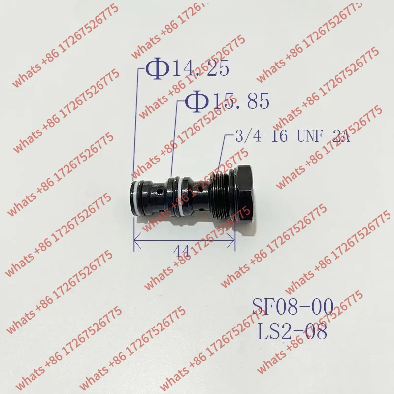 

Hydraulic thread cartridge shuttle valve SF06-01/LS2-06/SF08-00/LS2-08