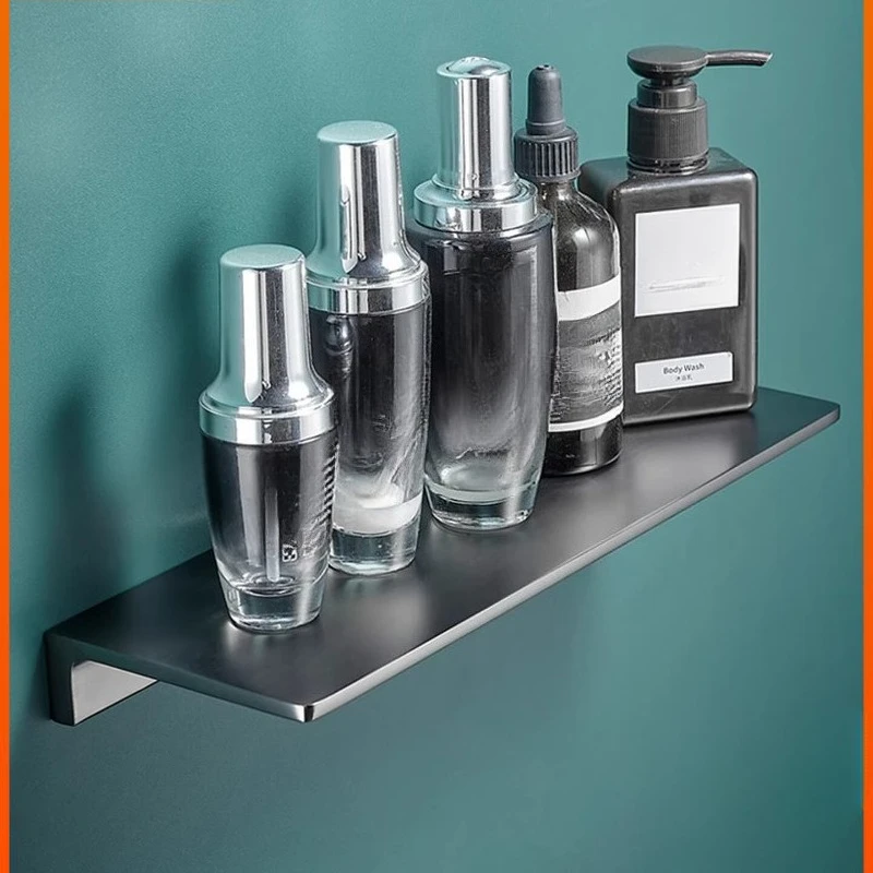 

Punching-free Thickened Bathroom Mirror Dressing Table One-line Partition Storage Rack