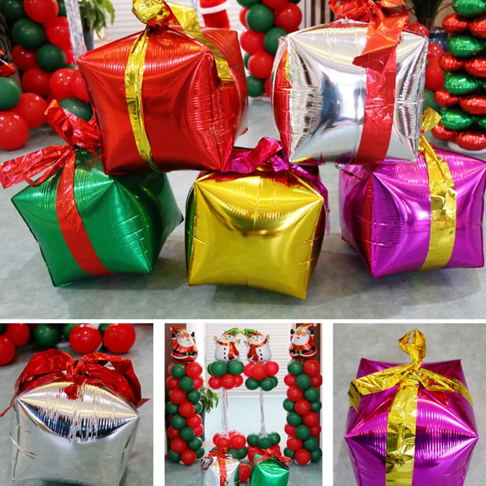 

2 Pcs Christmas Balloon Decorations Merry Balloons Party Aluminum Foil Supplies for