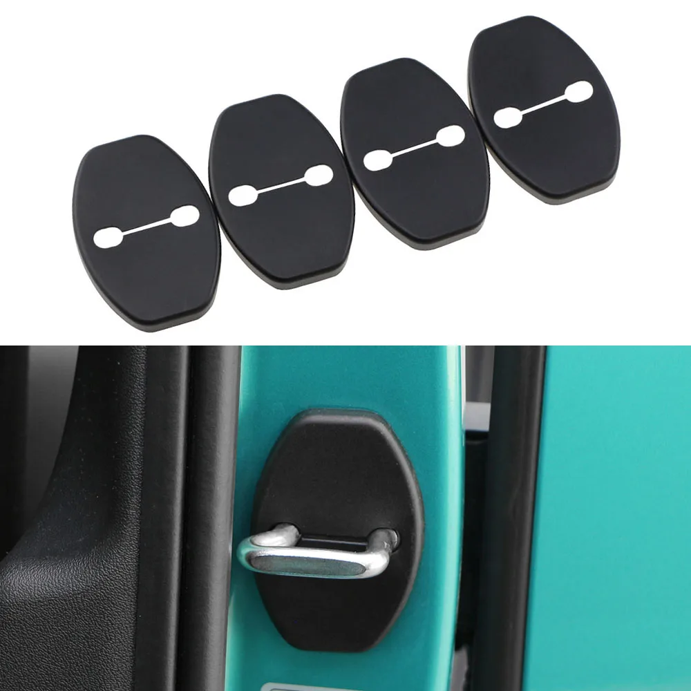 4pcs Car Door Lock Decoration Protection Cover Emblem Case for Audi Q3 Q5 Q7 Q8 Q2 A4 B6 B7 A6 C5 C6 Q2 A3 A5 A7 A1 TT Acc