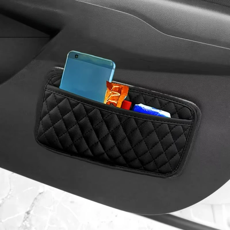Multifunction Car Organizers Pocket Bags for Car Storage Box Collecting Bag for Cards Phone Key Sticky Pouch in Car Interior