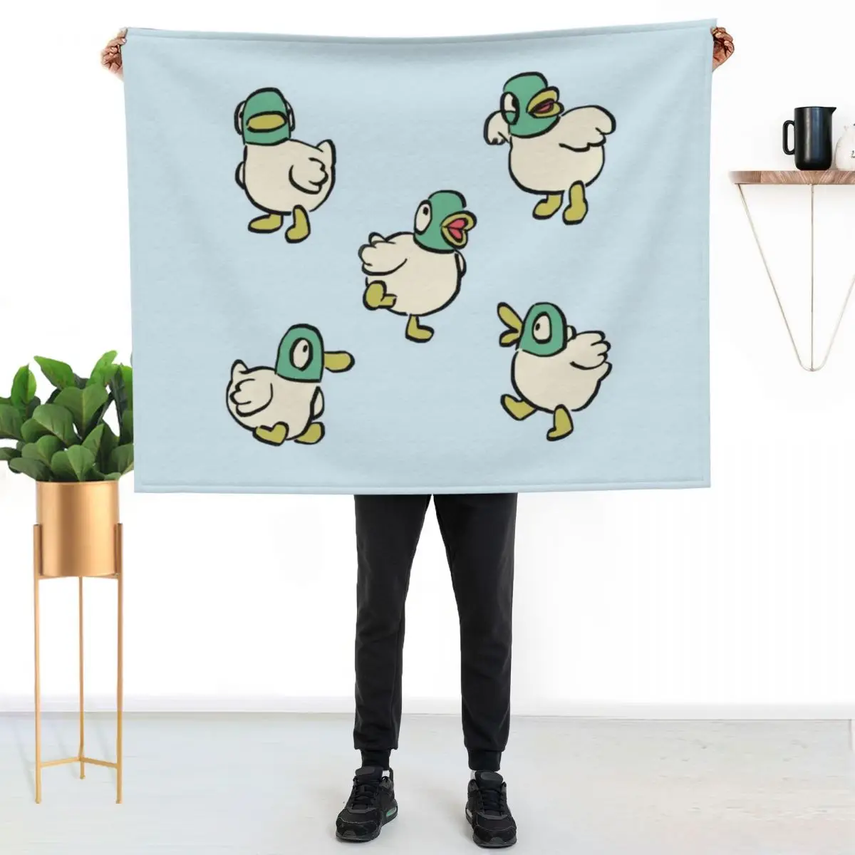 I draw many ducks doing things / sarah and duck Throw Blanket Plush Fuzzy Cozy Blanket for Couch Sofa