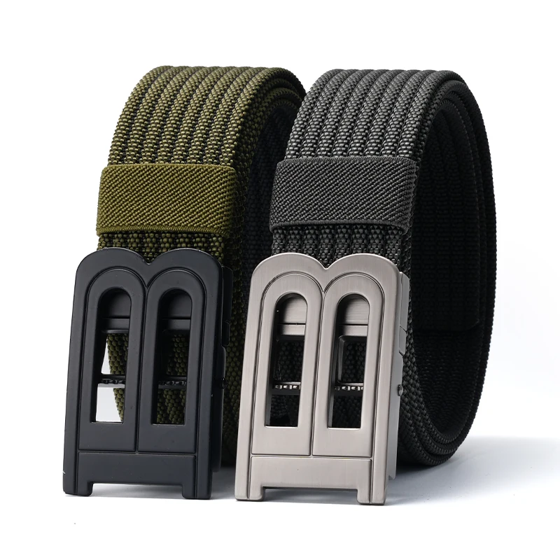 Men's Belt Outdoor Tactical Belt Mountaineering cinturones hombre Belt Nylon Wide Waist luxury brand B Letter ceinture homme