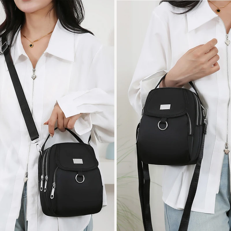 أليس في بلاد العجائب أكسفورد 3 طبقات حقيبة كتف Crossbody سستة الهاتف أنثى متعددة الوظائف حقيبة يد المعصم محفظة المرأة الحقيبة