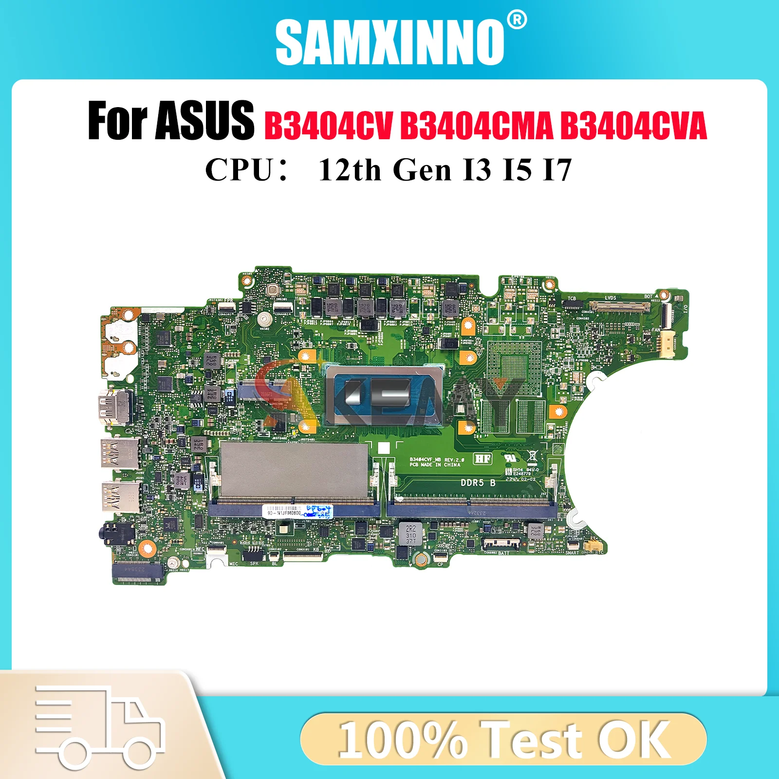 B3404CV اللوحة الأم للكمبيوتر المحمول ASUS ExpertBook B3404C B3404CMA B3404CVA اللوحة الرئيسية للكمبيوتر المحمول مع وحدة المعالجة المركزية I3 I5 I7 100% اختبار موافق stk