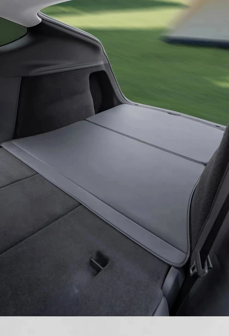 Für Tesla Model Y Juniper Standard 2026 PU-Leder Kofferraummatte Sitzrückenlehnen-Schutz Allwetter-Ladeflächenmatte Schmutzabweisende Matte – Detail 6