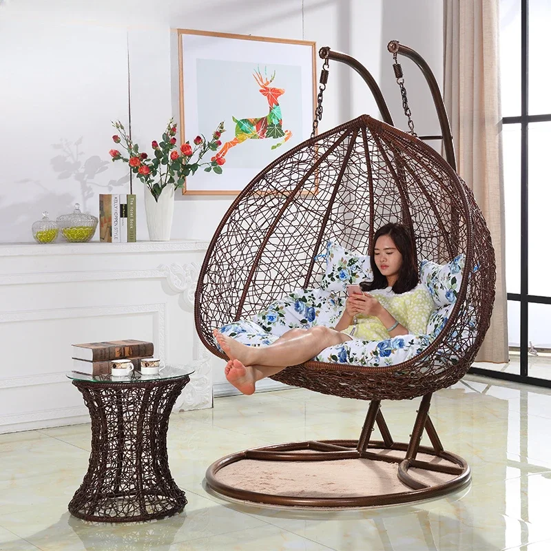 

Double hanging balcony swing hanging chair indoor and outdoor household bird's nest single hanging orchid lazy cradle chair