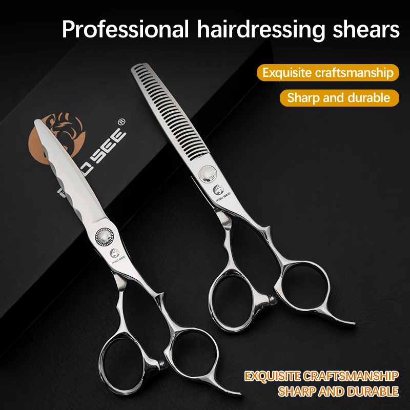 Custom Hair Scissors Professional 6.0 Inch Adjustable Screw Hair Cutting Scissors Barber Tools