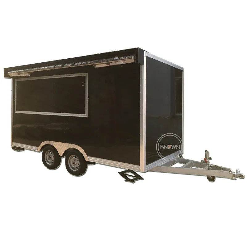 Affordable 4M Mobile Airstream Food Truck with Full Kitchen Catering Trailer Dining Car Outdoor Coffee Ice Cream Cart in Stock