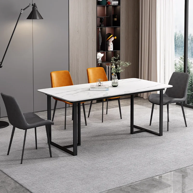 Mesa de comedor de pizarra, mesa de comedor sencilla minimalista moderna italiana para el hogar