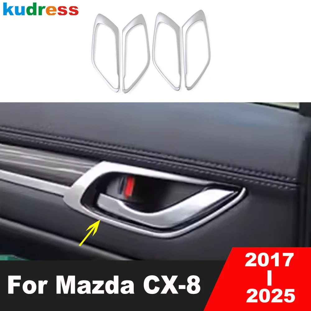 

Car Inside Inner Door Handle Bowl Cover Trim For Mazda CX8 CX-8 2017-2020 2021 2022 2023 2024 2025 Matte Interior Accessories