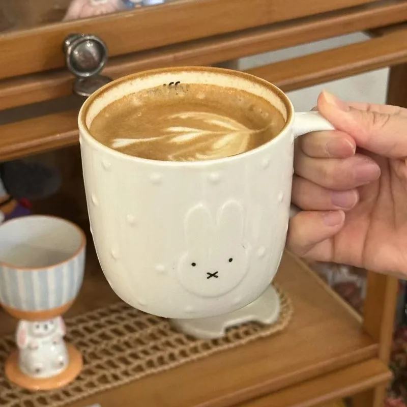 

Miffy Mug Kawaii Large Capacity Coffee Cup High-value Household Breakfast Milk Cup Creative Christmas Gift for Girl and Children