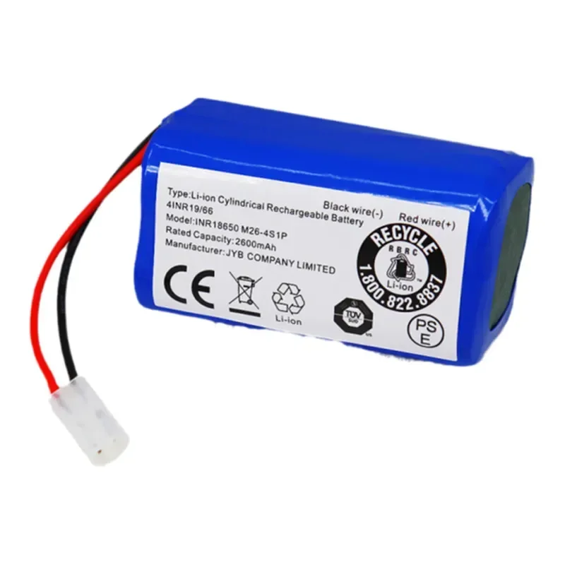 Baterai Pengganti Xiaomi 14.4V 2600MAh H18650CH-4S1P untuk XIOMI MIJIA Mi Robot Pel Vakum Esensial G1 MJSTG1,SKV4136GL 2600MAh