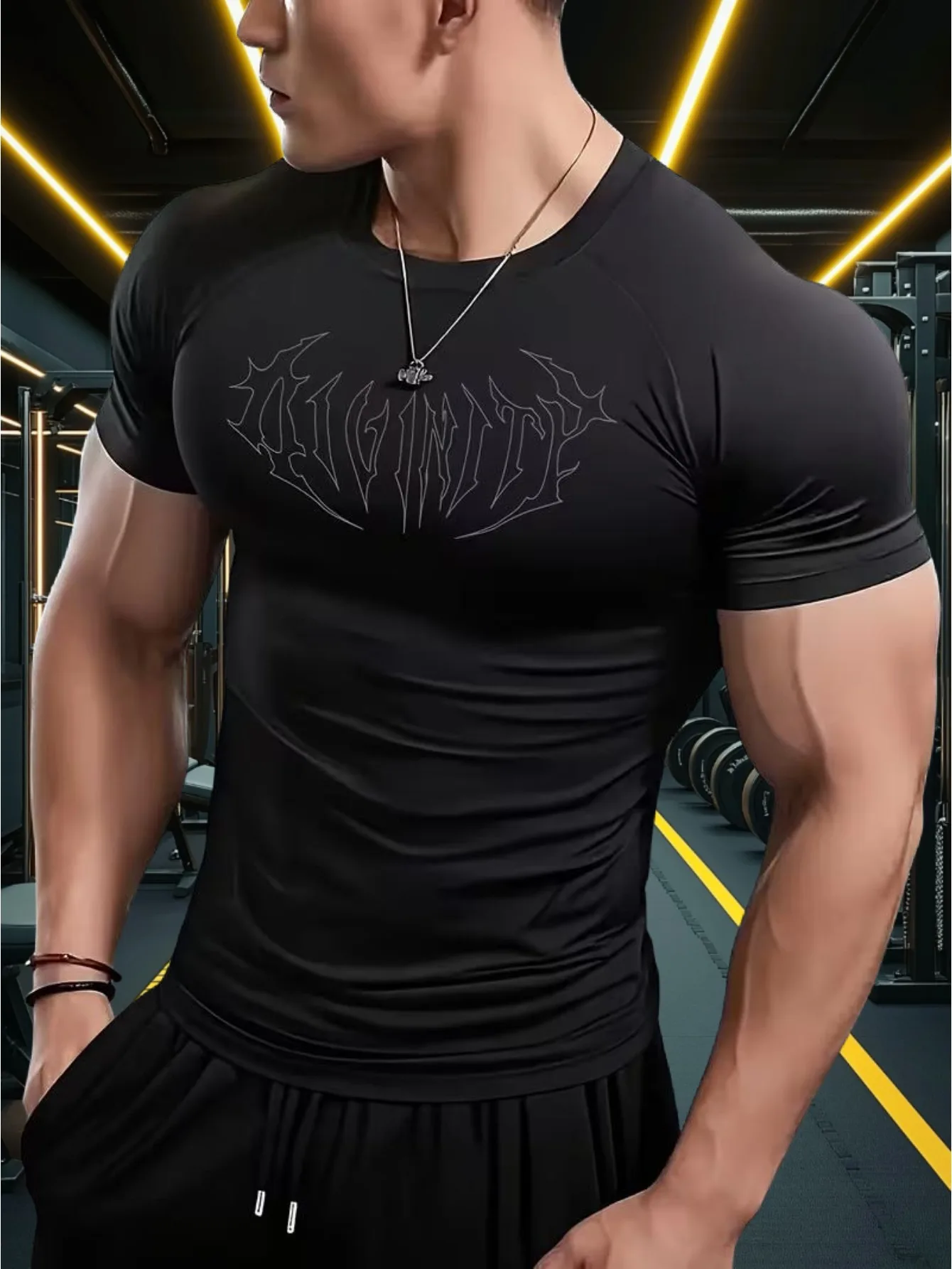Men'S Sports Tight T-Shirt - Quick-Drying, Breathable Fabric, High-Elastic Sports Compression Short-Sleeved T-Shirt