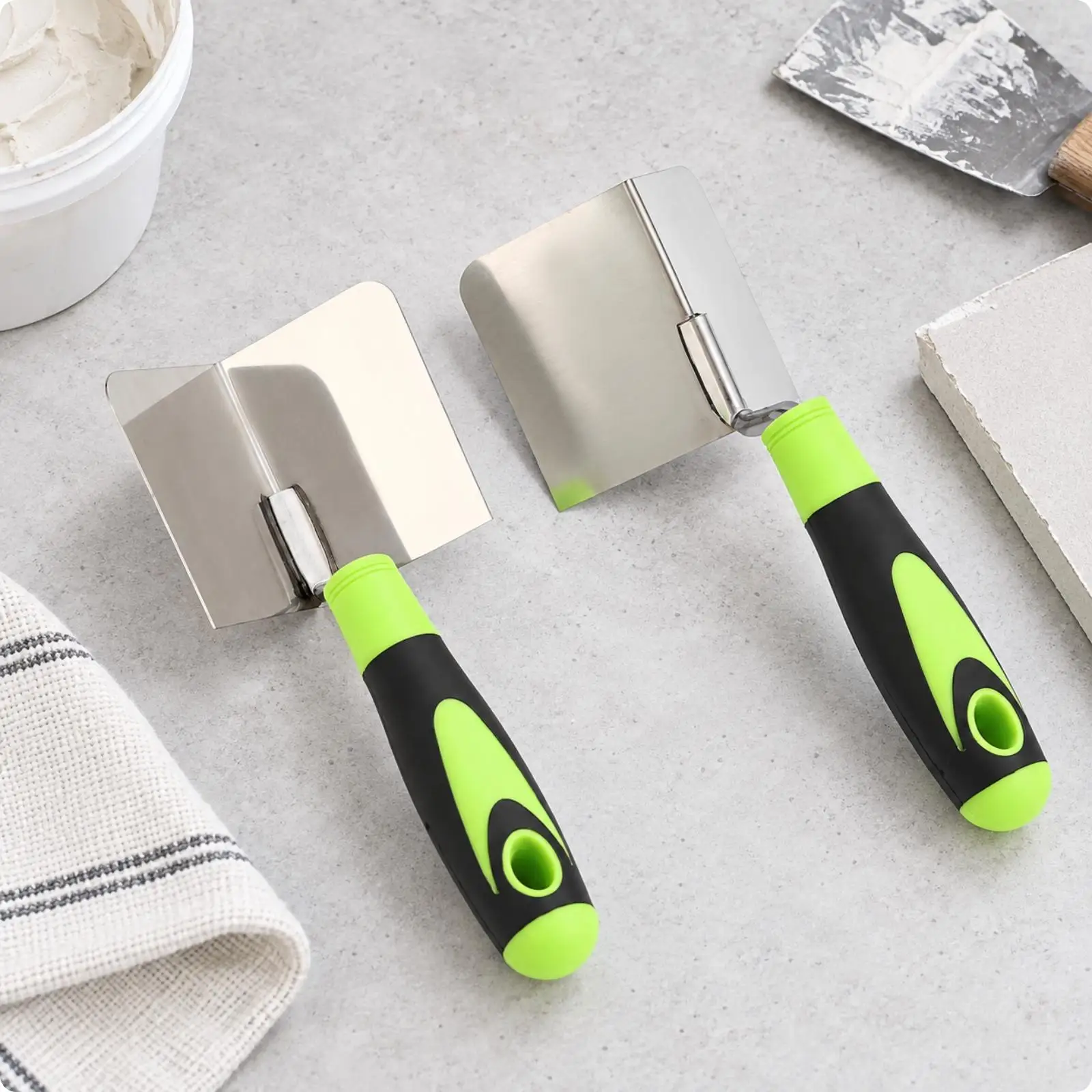 2 Pieces Right-Angle Corner Finishing Tool Rust-Resistant Putty Corner Shaping Tool Precision for DIY Enthusiasts, Wall