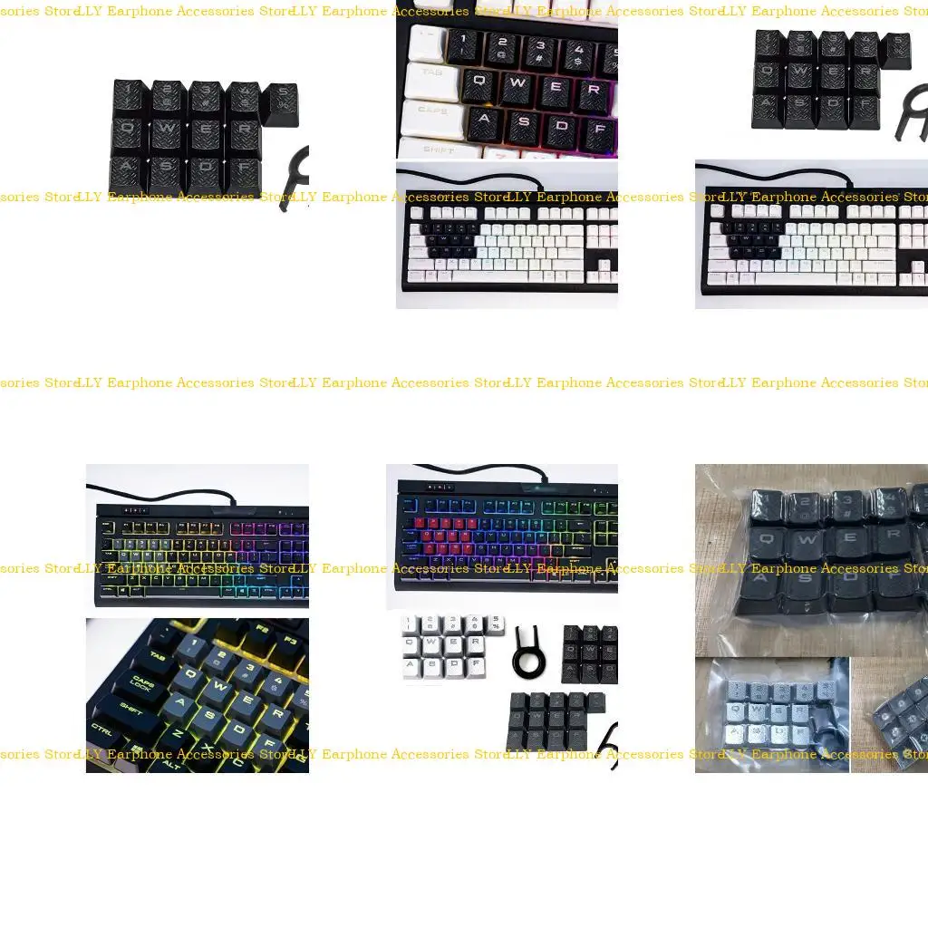 

462E OEM Replacement Keycaps with Textured Designing Providing Slip Proof Light Transmission for K70 K95 Keyboards
