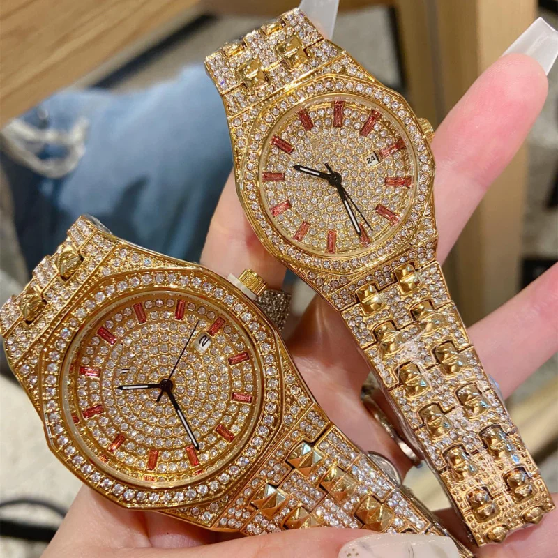 WeChat Merchants Send Lao Jia with Calendar Fashion Steel Belt Women's Watch Supply-Border