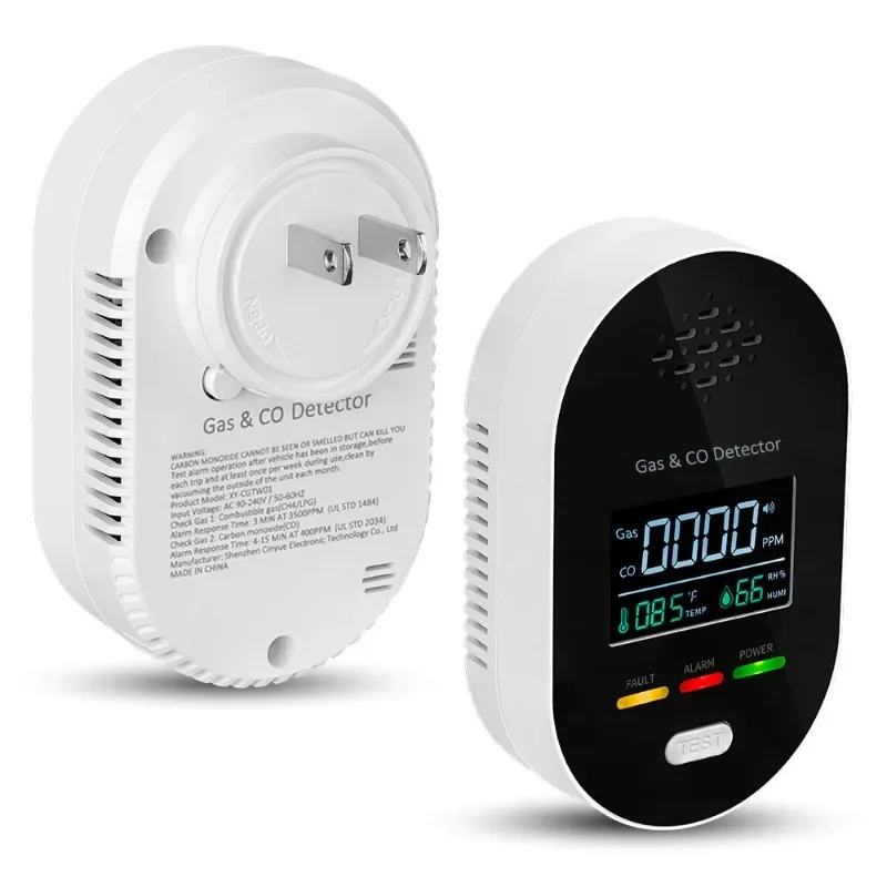 Газовый углекислый газ, температура и влажность «четыре в одном», сигнализация, бытовая наружная настенная заглушка высокой четкости