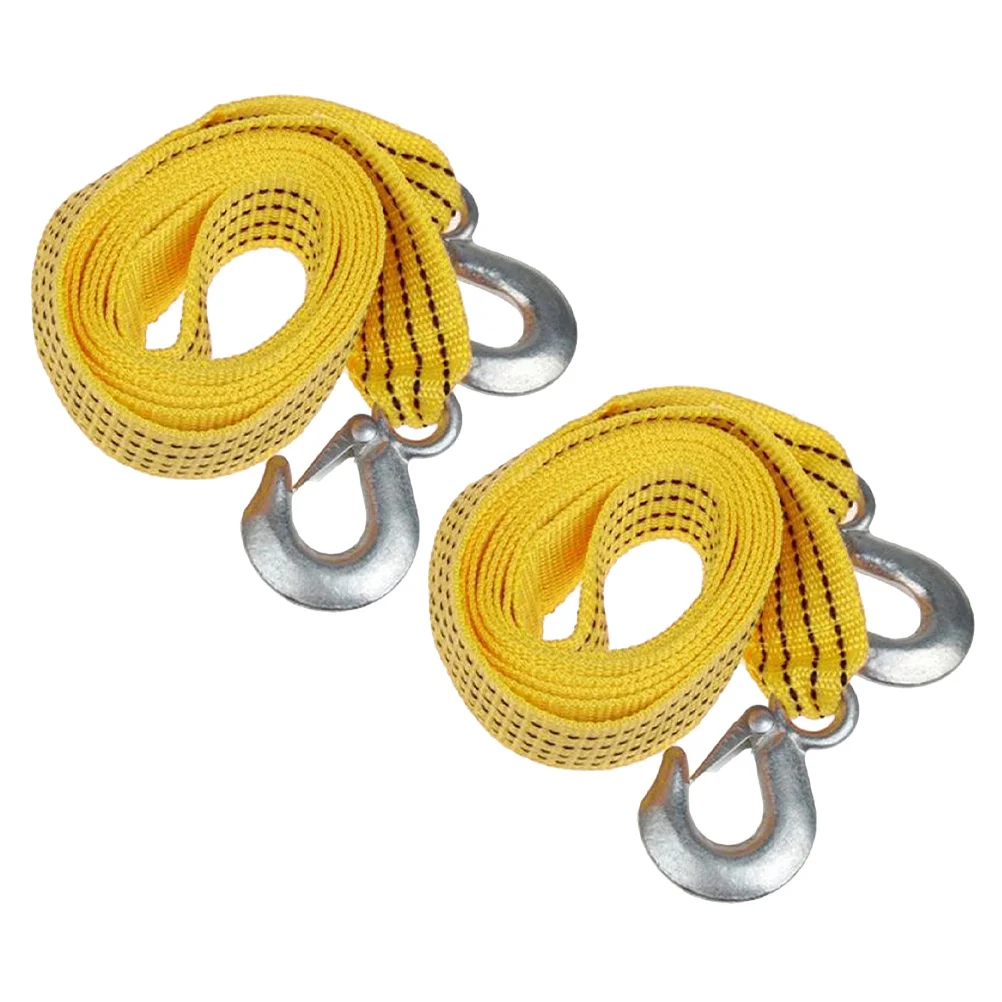 

2Pcs Strengthened Tow Ropes Heavy Duty Nylon Recovery Tow Straps Hooks for Vehicle Truck Towing Heavy Duty Straps