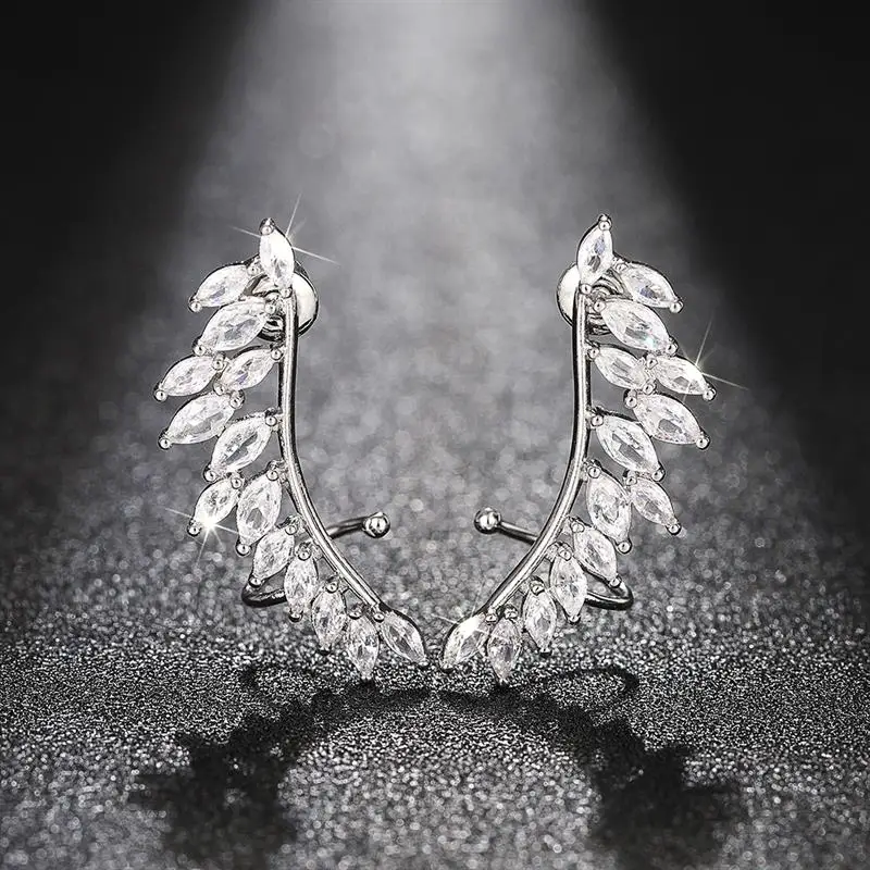 Huitan Sparkling Women Stud Earrings Simple Style Versatile Party Daily Accessories Full Shining CZ Fashion Wedding Lady Jewelry