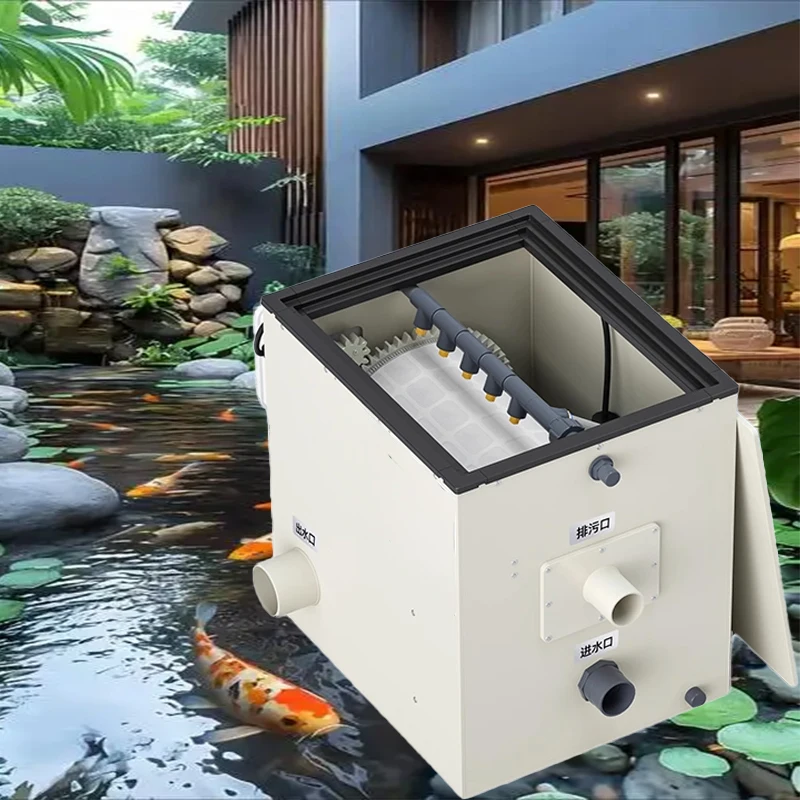 20m3 Mini Drum Filter For Household Fish Pond Drum Filter For Aquaculture Fish Pond Koi Pond Impurity Filtration