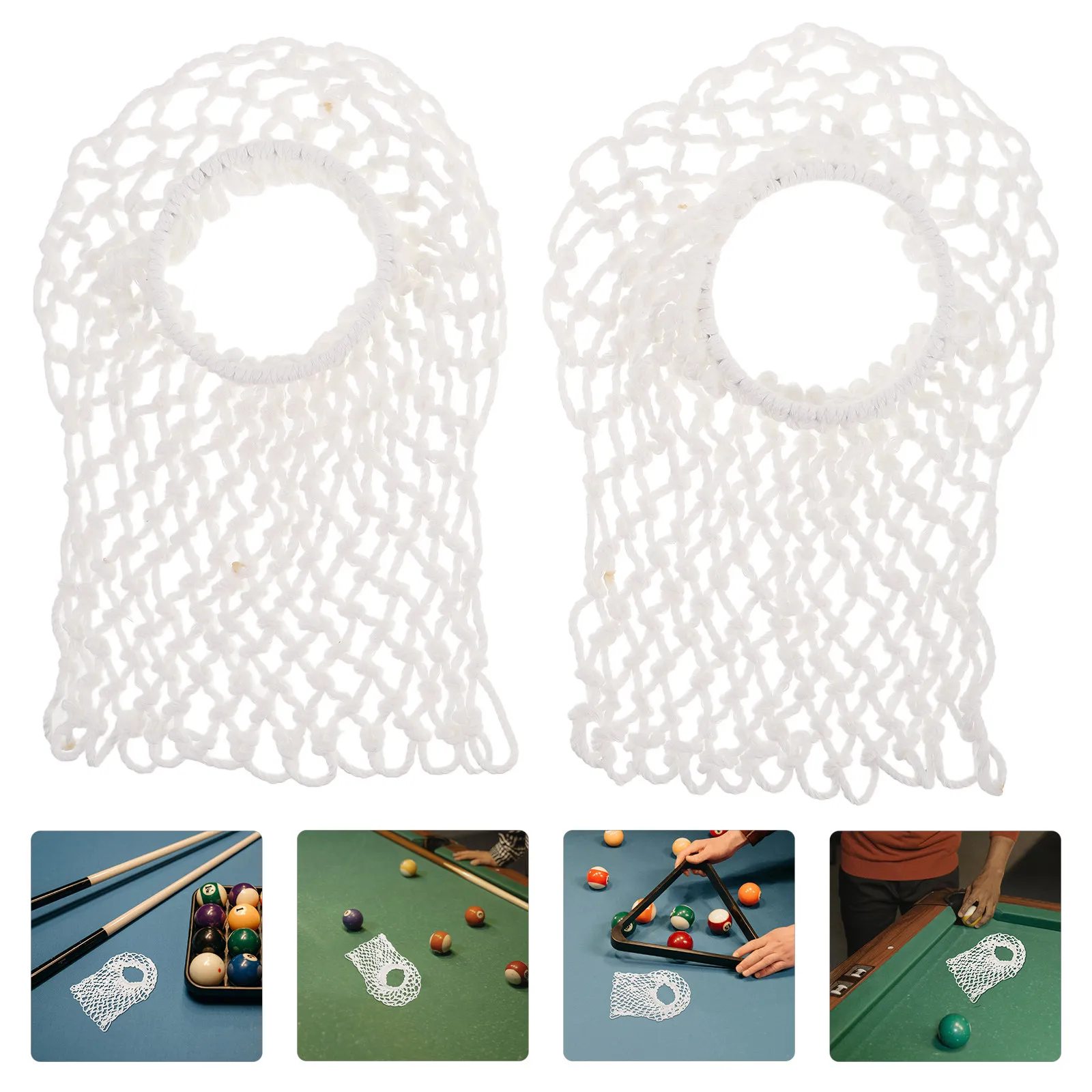 6Pcs Billiard Pool Table Pocket Mesh Net Replacement Accessory Sturdy Plastic Nylon Liner for Catch Secure Fit No