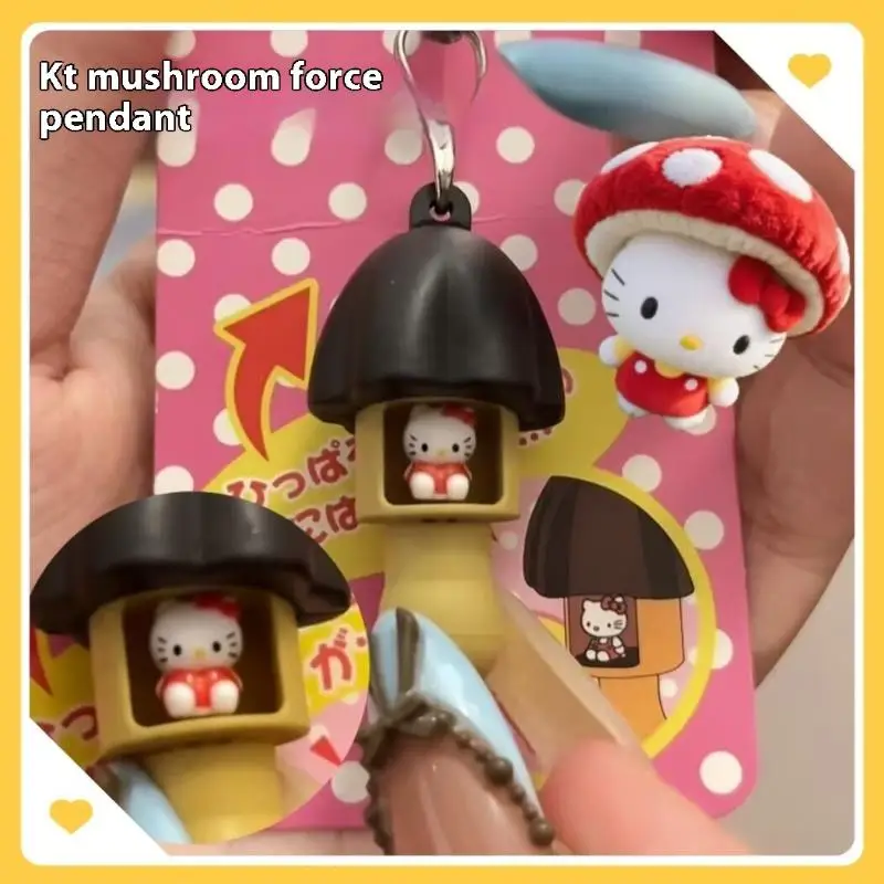 اليابانية سحر الراتنج الشوكولاته الفطر مرحبا كيتي سلاسل المفاتيح حقيبة قلادة Kawaii لطيف خمر مرحبا كيتي المفاتيح هدية #4