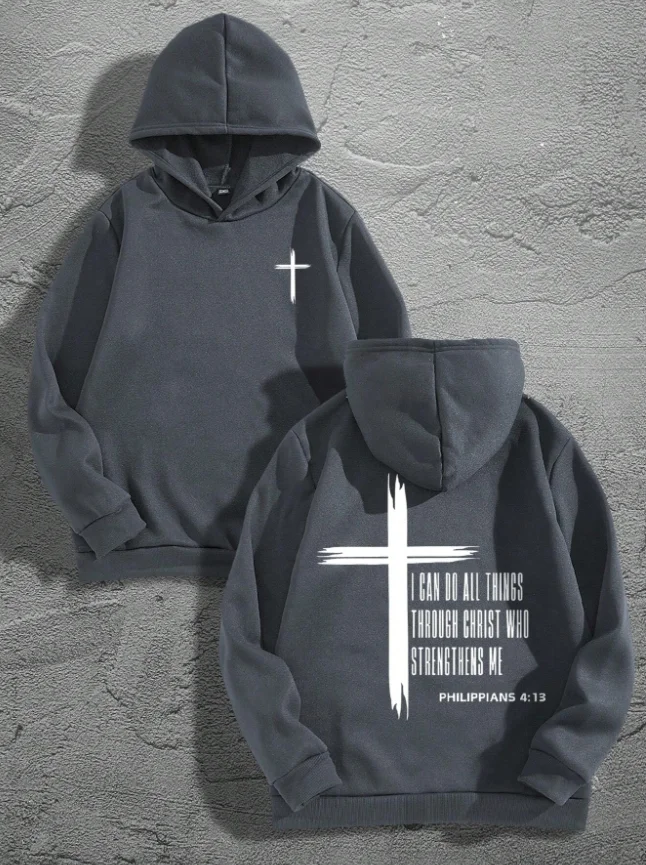 2025 الخريف والشتاء جديد الرجال إلكتروني طباعة عارضة هوديي البلوز أزياء بسيطة اليومية الدين القطن الخالص البلوز