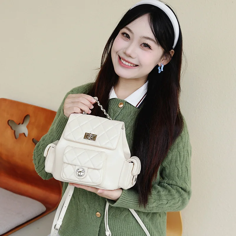 

Оригинальные сумки и кошельки Disney, оригинальный рюкзак с изображением Микки, простой ромбовидный рюкзак, женский универсальный повседневный рюкзак 429