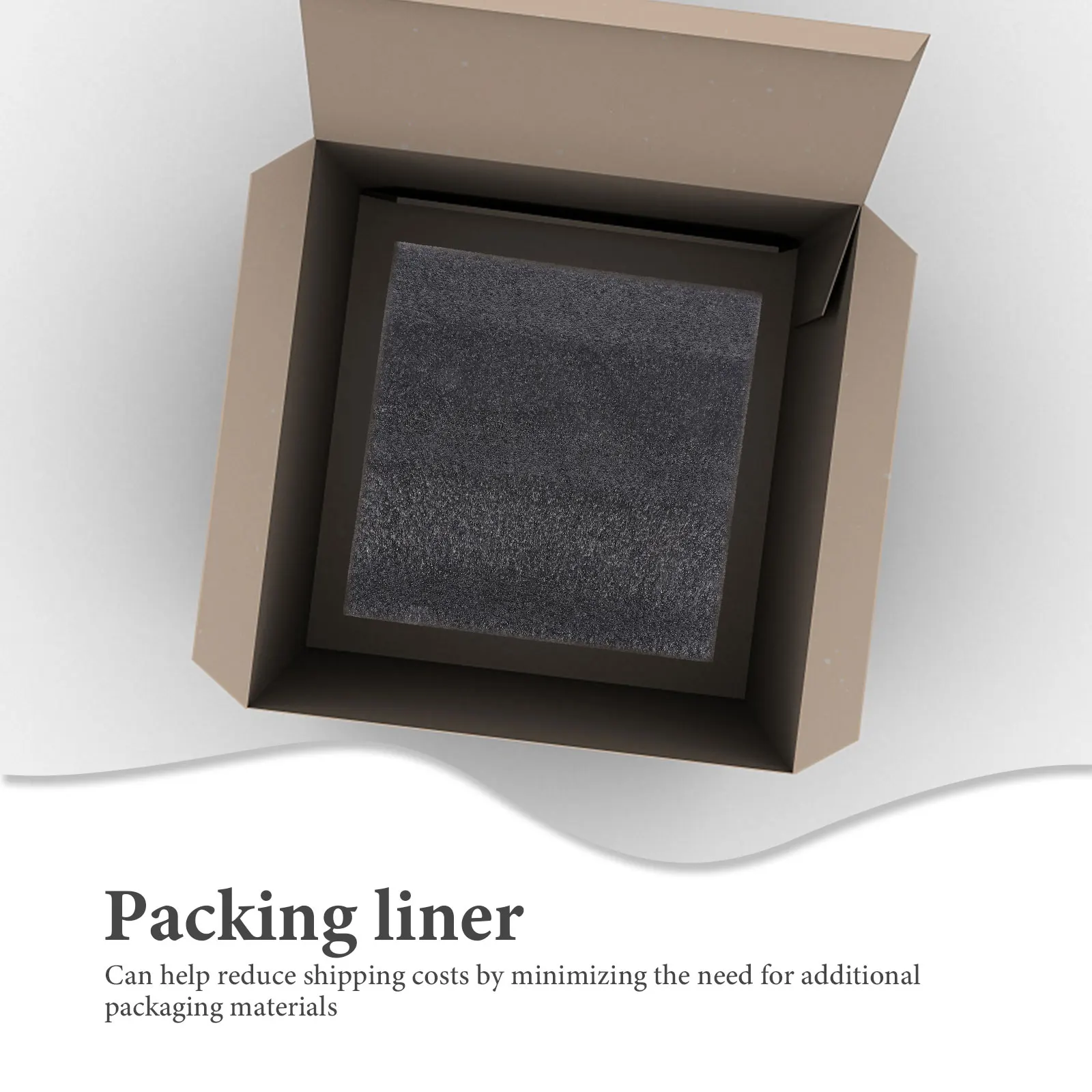 

2pcs Black Padding Epe Wear Resistant Packing Liner Lightweight For Electronics Glassware Multi-Use Tearable Foam