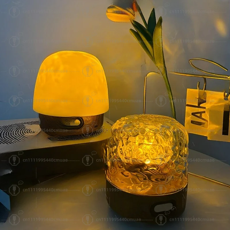 New round Aurora Borealis wave projector water wave night light with speaker remote control