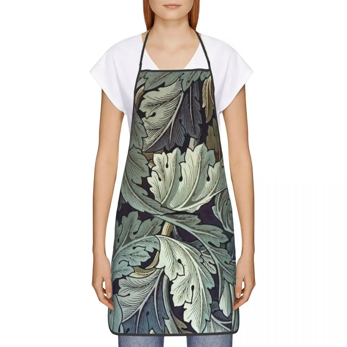 Acanthus By William Morris Aprons for Men Women Textile Pattern Unisex Kitchen Chef Bib Tablier Cuisine Cooking Baking Gardening