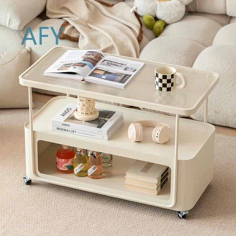 New Living Room Sofa Side Table for Small Spaces Removable Light Luxury Trolley Balcony End Table Modern Minimalist Compact