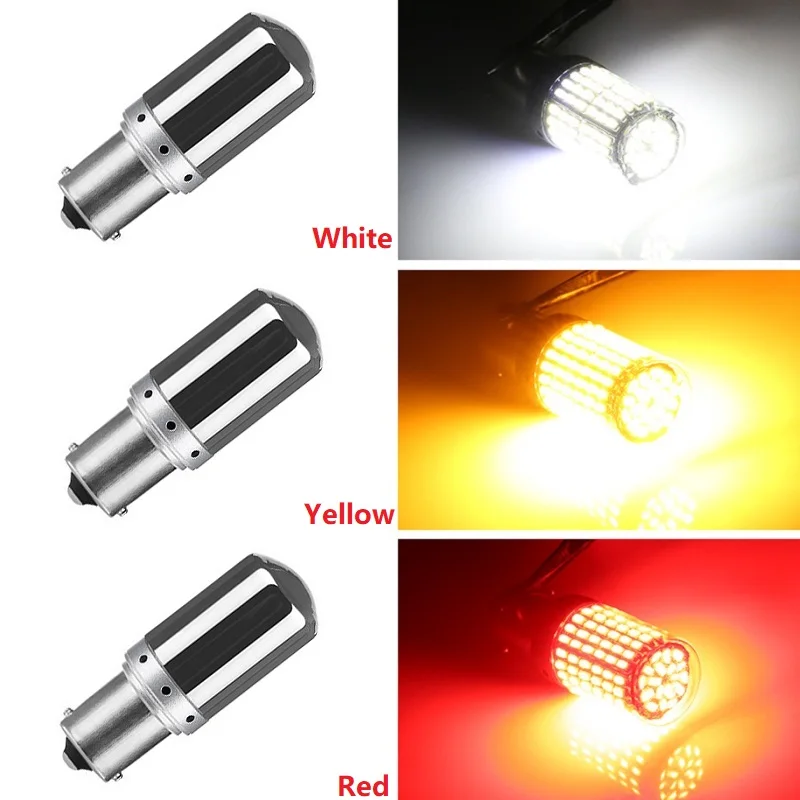 1pcs S25 Canbus 1156 BA15S P21W BAU15S PY21W 1157 7443 T20 7440 W21W LED Bulbs 3014 144smd Turn Signal Lights Brake lamp 12V 24V