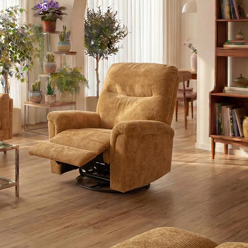 Sofa Recliner Electric Lying+rocking+wireless Power Storage 270 Degrees Swivel Sofa Single Chair Cloth Living Room Furniture