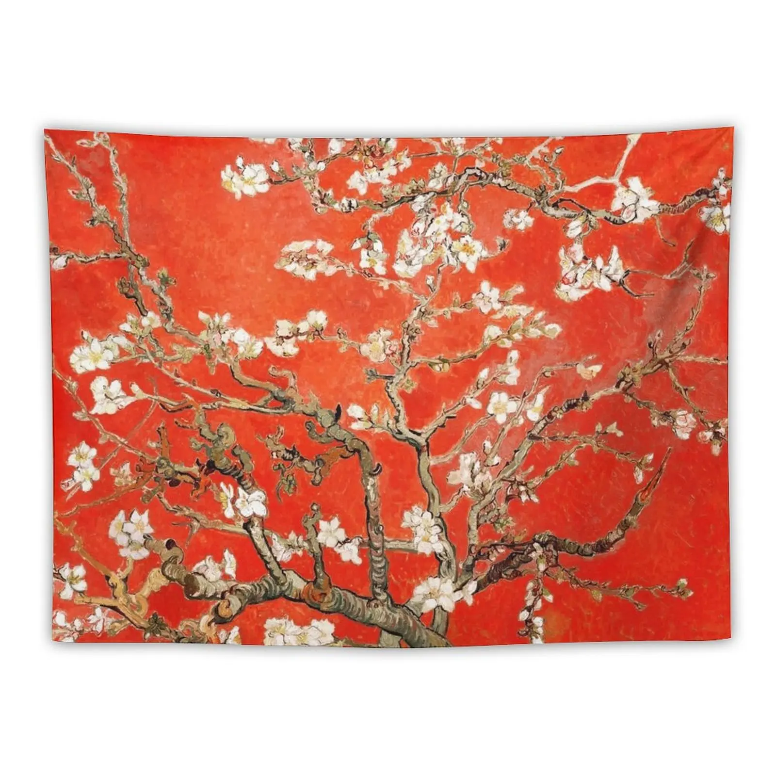 

Red Almond Blossoms Van Gogh (new color edit) Tapestry Decoration Home Korean Room Decor Bathroom Decor Tapestry