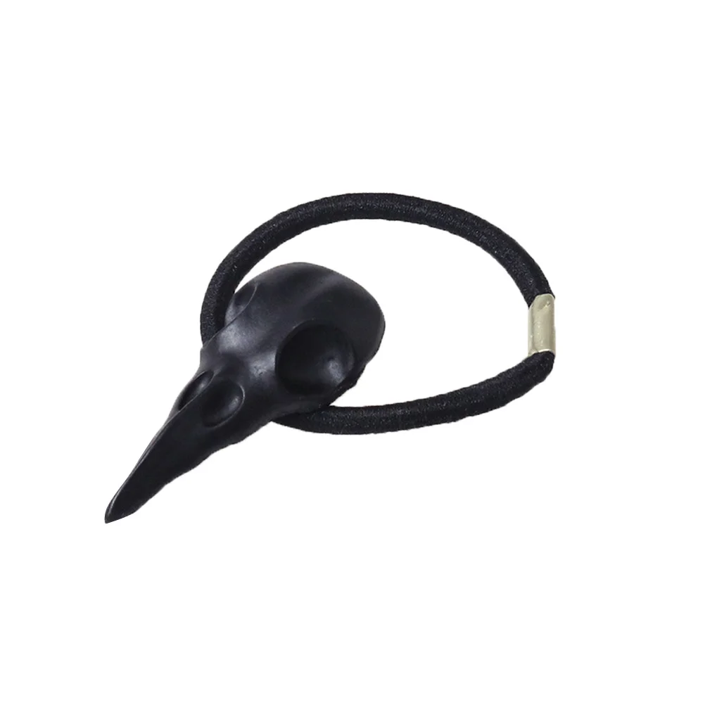 Schedel Haarband Legering Plague Doctor Crow Ontwerp Punk Stijl Halloween Dress Up Accessoire voor Vrouwen Zwart Nieuwigheid Elastisch