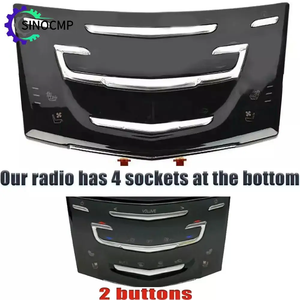 2-Button System Touch Screen For Cadillac ATS CTS ELR SRX XTS Escalade 2013-2019 Car Nav Radio Face Plate Panel 20867046 CUE