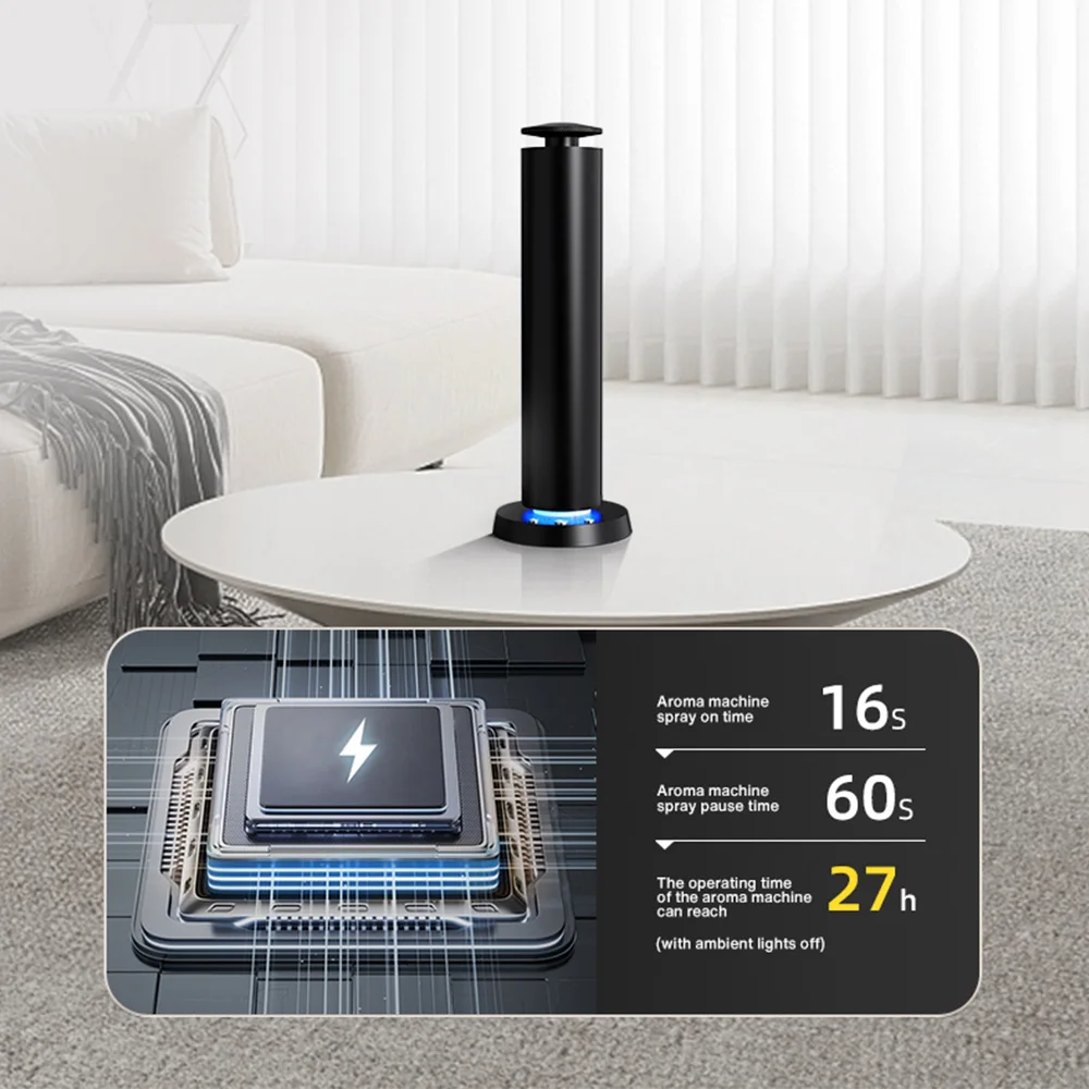 TEABLUM 200m³ Automatic Spray Oil Diffuser Office Fragrance Diffuser Type-C Charging Aromatherapy Machine Home Aroma Diffuser
