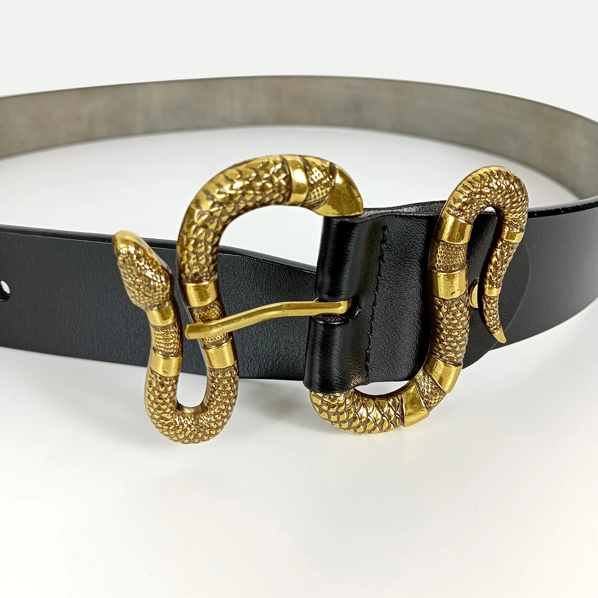 High-end luxury brands elegant Women\'s leather belt female Snake Wide belt for Women goth corset cummerbund Punk Mens belts