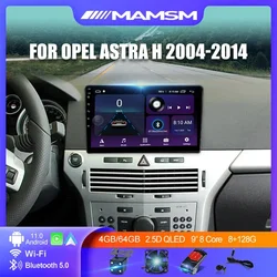 MAMSM Car Radio For Opel Astra H 2004-2014 Android 12 Multimedia Video Player GPS 4G Carplay Autoradio IPS QLED Head Unit Stereo