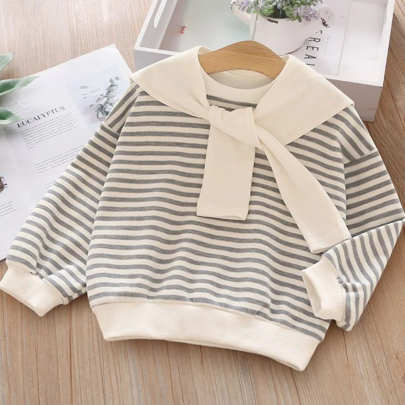 Girls Hoodies Sweatshirts Cotton Tops Overcoat 2024 Cute Spring Autumn Outwear Kids Sport School Children's Clothing