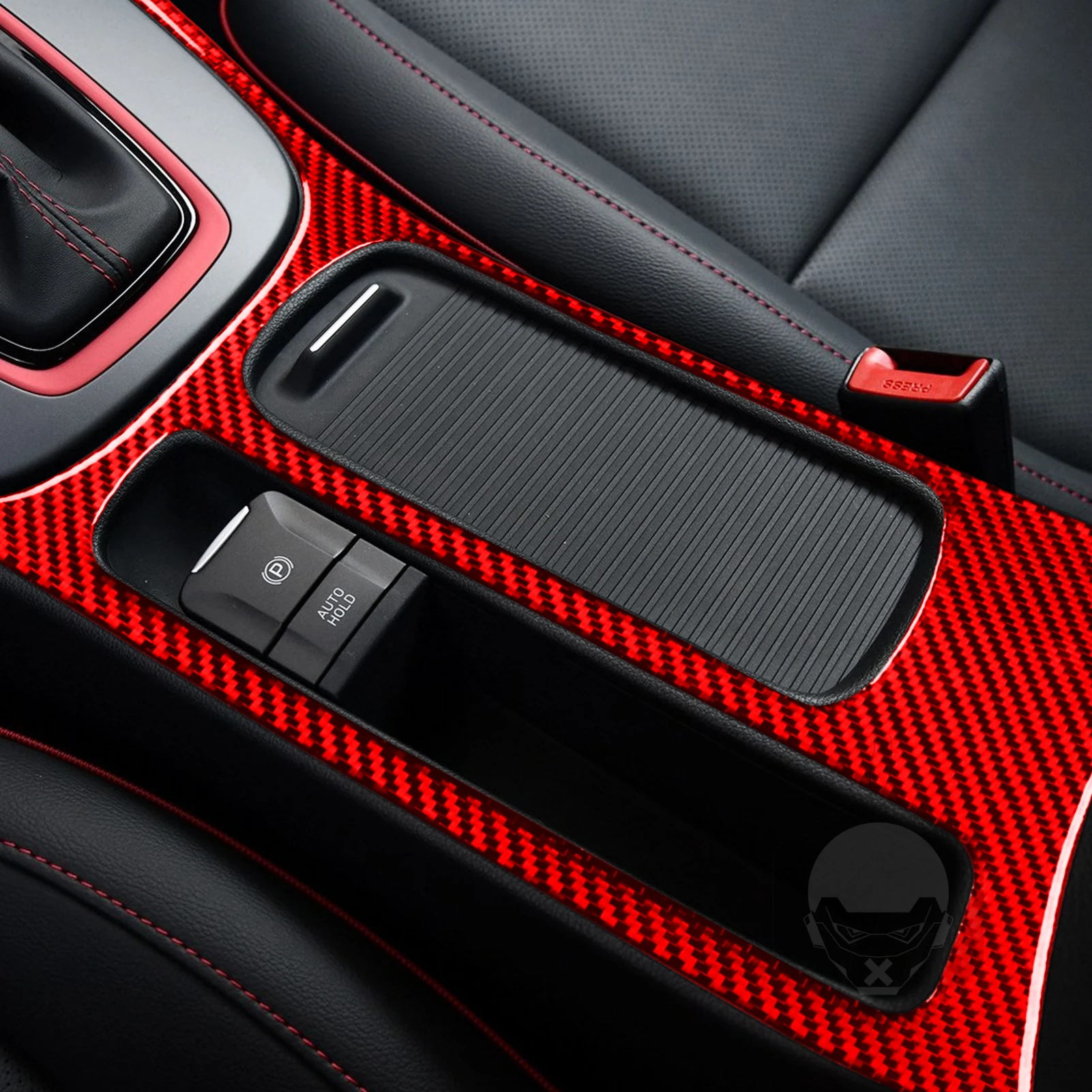 

Carbon Fiber Car Parts Center Console Armrest Box Storage Box Panel Frame Decoration Interior Sticker FOR Hyundai Kona 2018-2023
