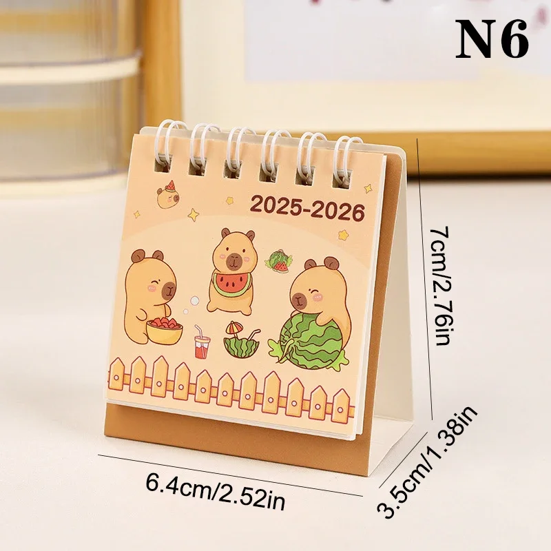 2026 Mini Desk Calendar Simple Creative Coil Planner Small Desktop Decoration Office Stationery for Business And Creative Women
