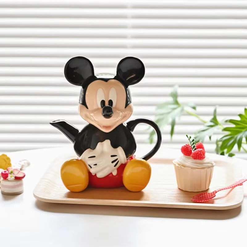 Cartoon Mickey Mouse Kettle Action Figure Toys Cute Mickey Ceramic Kettle Cups Mugs Home Decor Housewarming Creative Gifts Toys view 5