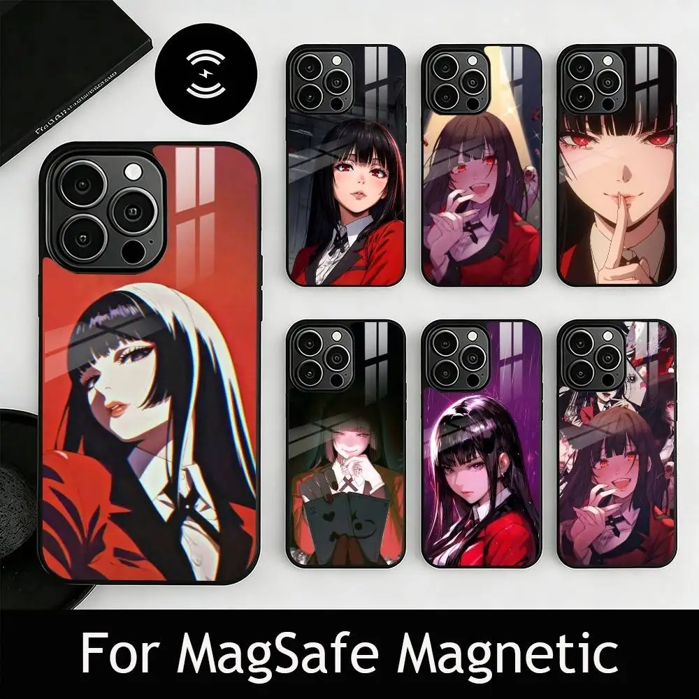 

K-Kakegurui Yumeko J-Jabami Phone Case For iPhone17,16,15,14,13,12,11 Plus,Pro Magnetic with Magsafe Wireless Charging